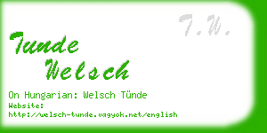 tunde welsch business card
